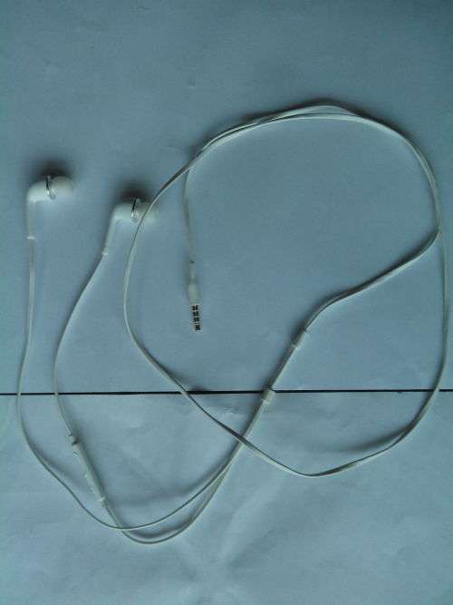 Wired Samsung Earphones With Mic (White, Tested & Working)