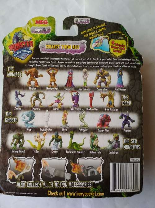Monster in my Pocket - 4 Figurines in Pack - 2nd Gen 2006 Series 1 - *NEW*