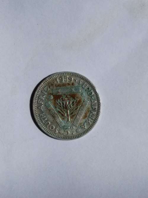 VINTAGE SA Coin bundle (Two 1 Rand/ Tickey/ 10c 1964)