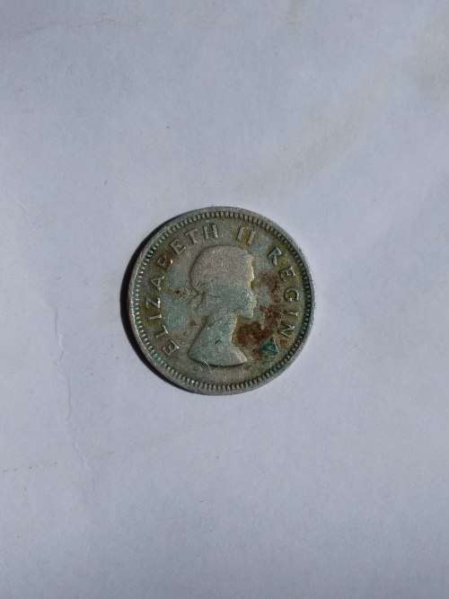 VINTAGE SA Coin bundle (Two 1 Rand/ Tickey/ 10c 1964)