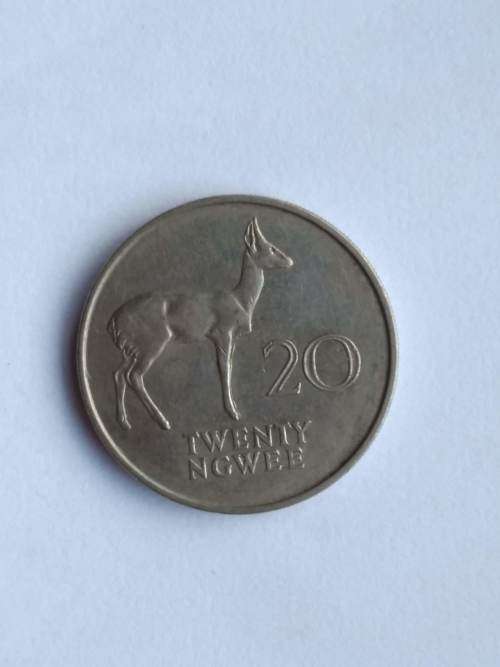Zambia 20 Ngwee, 1968 coin