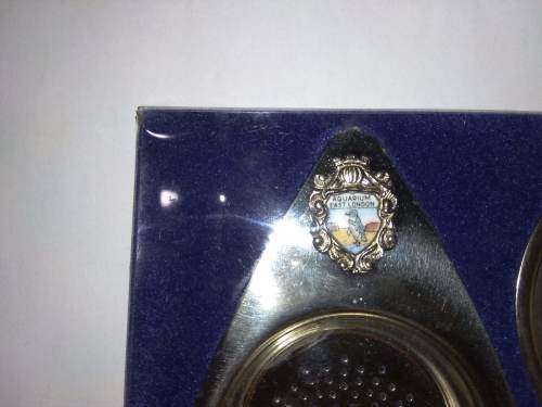 Vintage Aquarium East London tea strainer in box