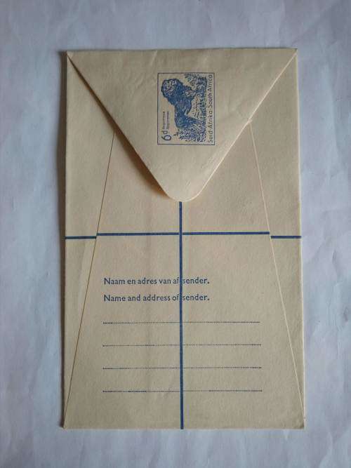 Vintage South Africa Unserviced Registered Letter 6D