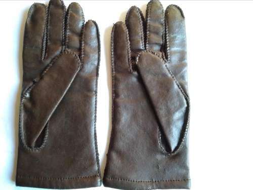 A Pair of Lady Brown SYNTHETIC Leather Gloves 2