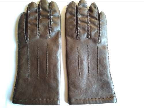 A Pair of Lady Brown SYNTHETIC Leather Gloves 2
