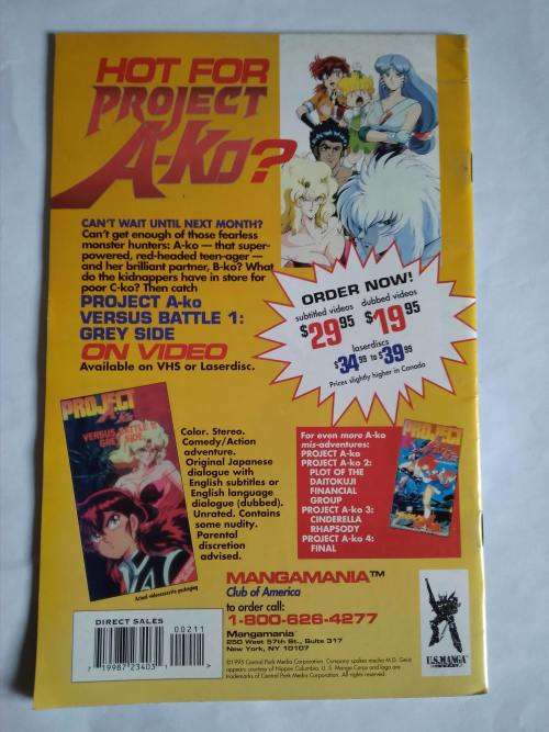 Project A-Ko Versus The Universe Part 2 (of 5) Manga/ Comic