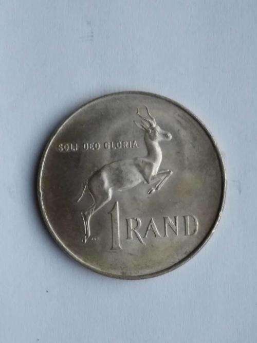 South African R1 **ONE RAND** Coin (1966) v1