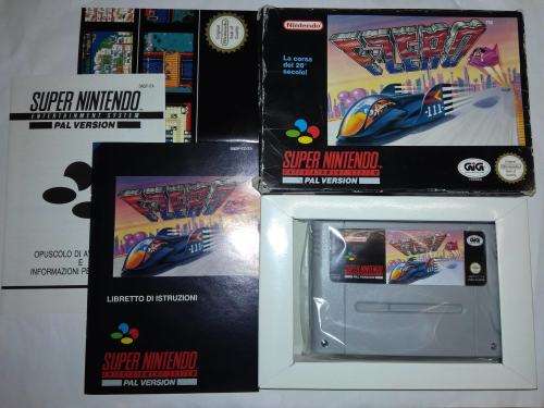VINTAGE SUPER NINTENDO - SNES F-ZERO (Italian PAL Version) WITH BOX