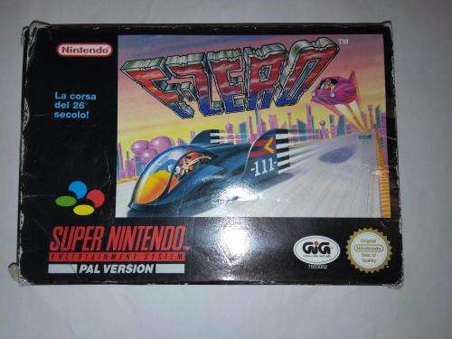 VINTAGE SUPER NINTENDO - SNES F-ZERO (Italian PAL Version) WITH BOX