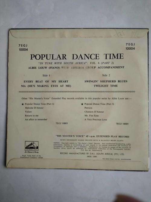 Popular Dance Time With Albie Louw LP VINYL