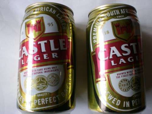 Vintage / Classic Sealed Gold Castle Beer tins