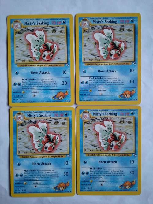 POKEMON CARDS - Misty`s Seaking - 55/132 - Uncommon Gym Heroes Unlimited (R30 each)