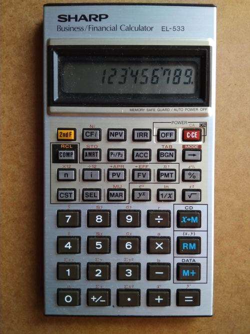 VINTAGE Sharp EL-533 Business Financial Calculator With Case