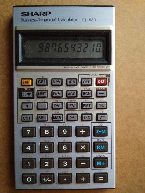 VINTAGE Sharp EL-533 Business Financial Calculator With Case