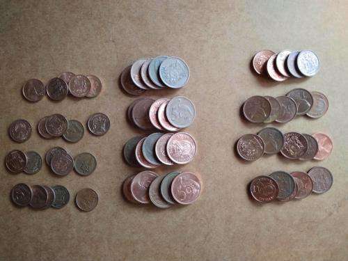 South African coin Lot (20x 1 cent, 20x 2 cent, 20x 5 cent)