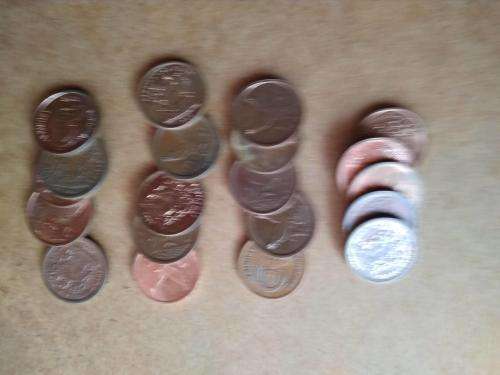 South African coin Lot (20x 1 cent, 20x 2 cent, 20x 5 cent)