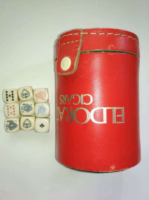 Game & Board Dice & Poker Dice With Shaker and Storage Container Bundle