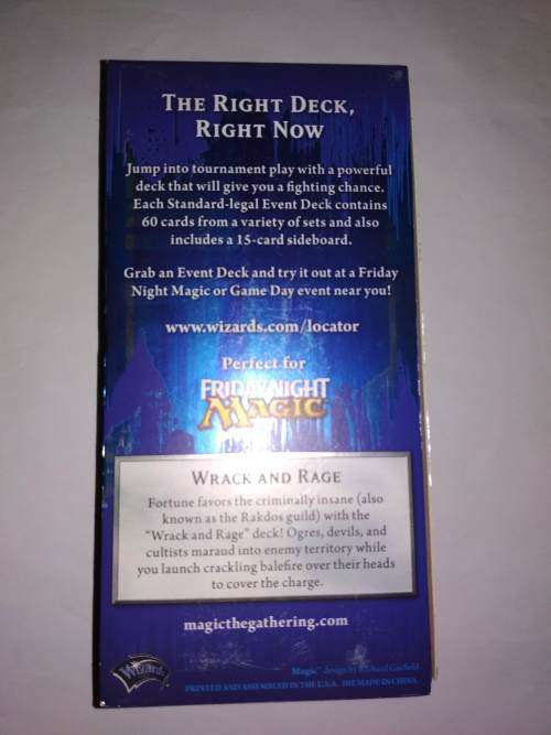 MTG (Magic the Gathering) - Return to Ravnica Event Deck Wrack & Rage