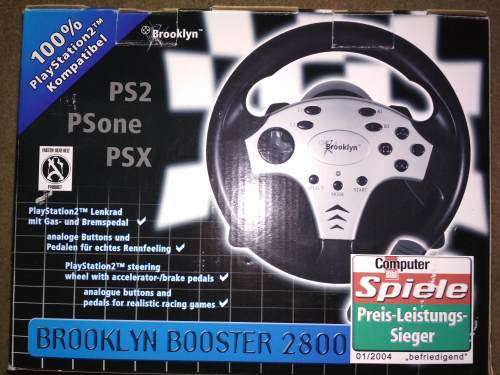 PS2 Steering Wheel Racing Wheel with Peals (Brooklyn Booster 2800)