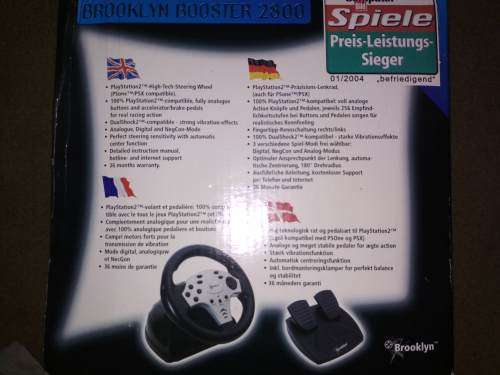 PS2 Steering Wheel Racing Wheel with Peals (Brooklyn Booster 2800)