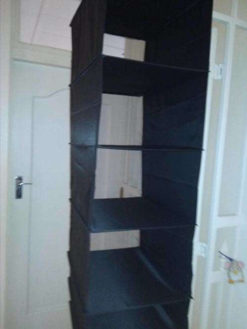 Hanging Storage with 6 Shelves (black)