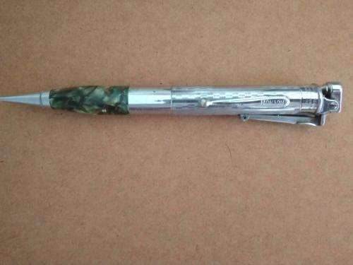 Vintage Ronson Lighter Mechanical Pencil Combo Green Marble