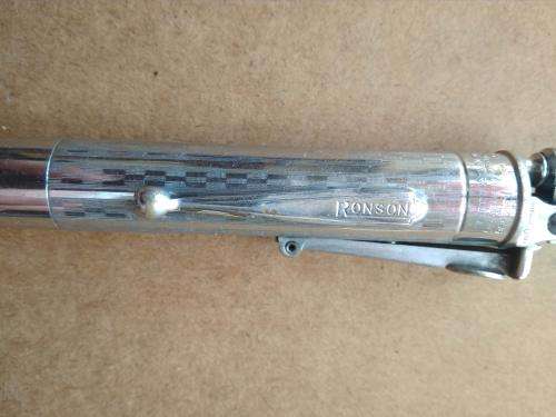 Vintage Ronson Lighter Mechanical Pencil Combo Green Marble