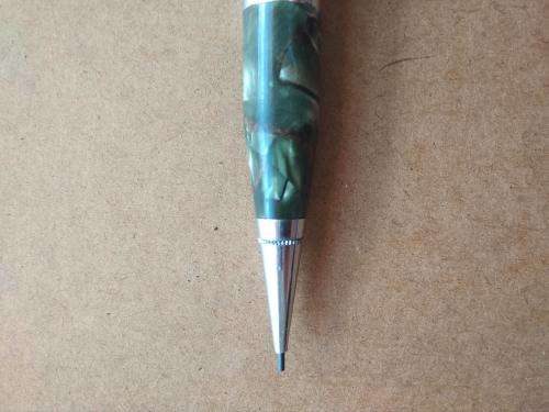 Vintage Ronson Lighter Mechanical Pencil Combo Green Marble