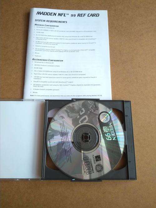 Vintage Big Box Madden NFL 1999 PC Windows 95/98