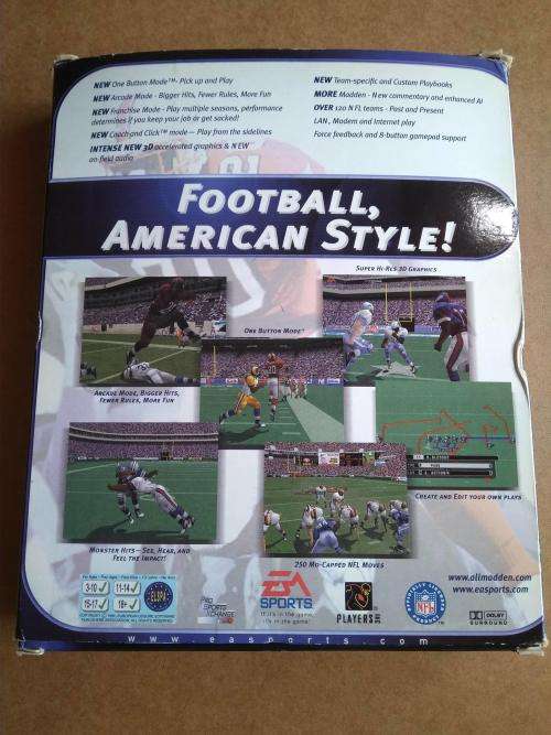 Vintage Big Box Madden NFL 1999 PC Windows 95/98