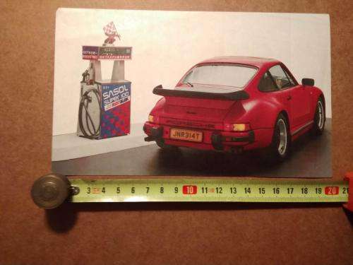 Rare Vintage Sasol Fuel pump and Porsche Sticker