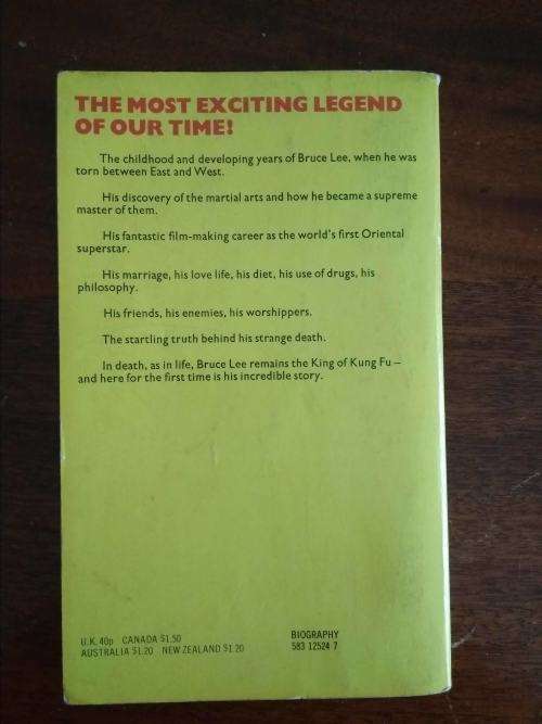 Vintage The Legend Of Bruce Lee By Alex Ben Block- Mayflower  Paperback- 1974