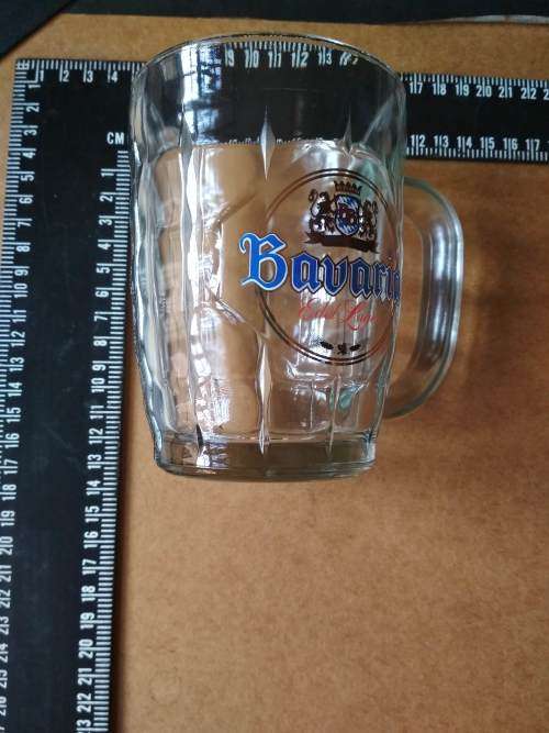 Set of 4xBavaria Branded Glass Beer Mugs