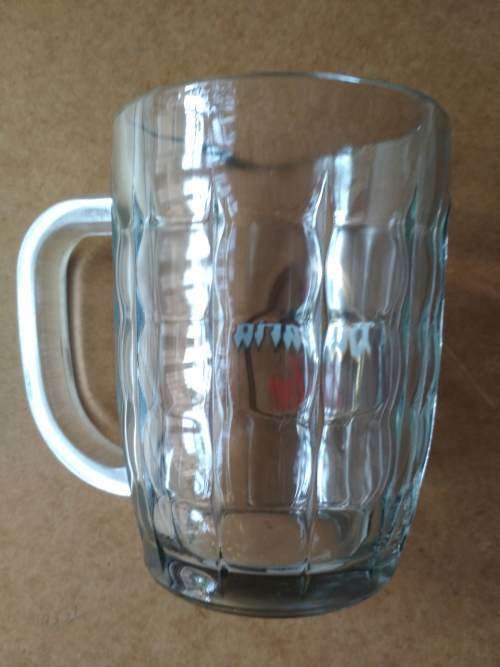 Set of 4xBavaria Branded Glass Beer Mugs