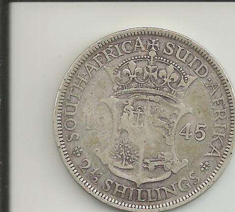 South Africa 2 1/2 Shillings 1945 coin