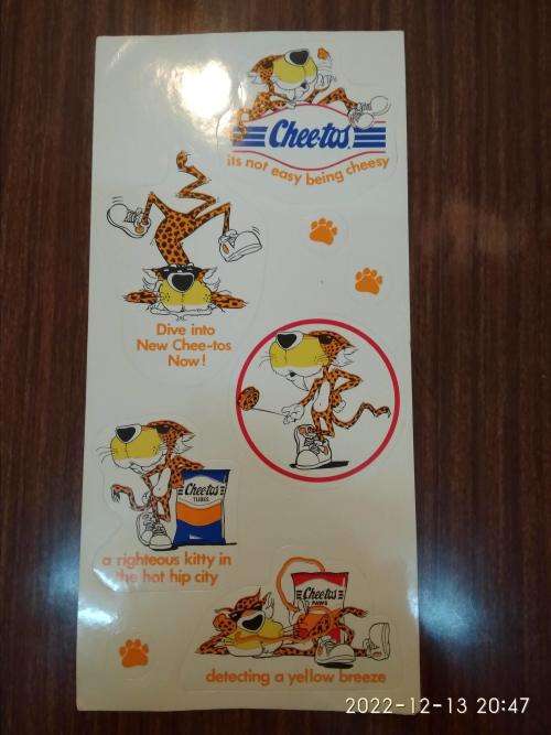 Rare Vintage Cheetos Paws Sticker Frito-Lay (Unused)