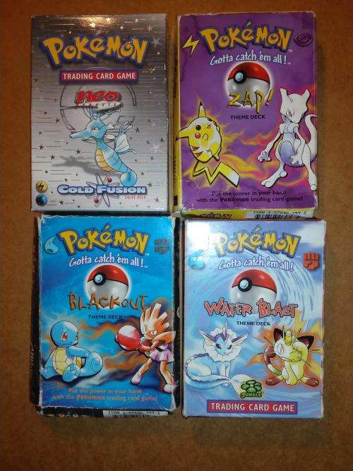 Vintage - Empty Pokemon Theme Deck boxes / Rulebook and counters