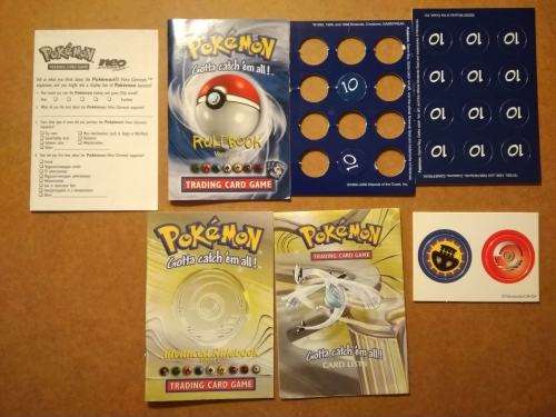 Vintage - Empty Pokemon Theme Deck boxes / Rulebook and counters