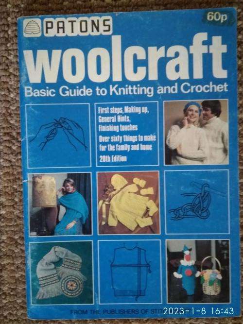 Knitting, crochet, wool and pattern woolcraft book