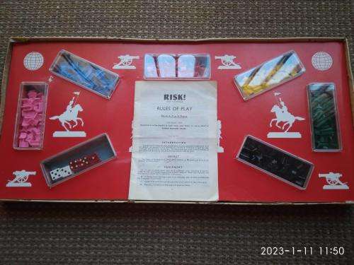 Vintage 1968 Risk Board Game Parker Brothers Continental