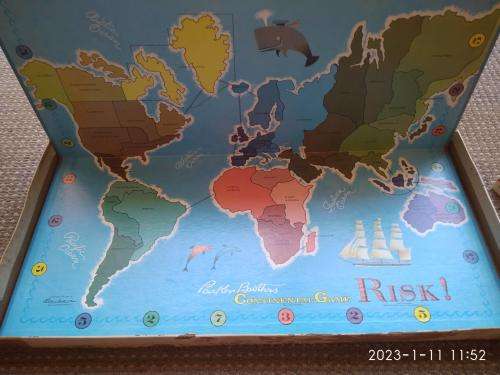 Vintage 1968 Risk Board Game Parker Brothers Continental