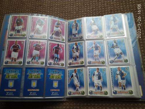 Match Attax Collector binder Soccer Trading Cards and playing pitch