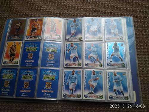 Match Attax Collector binder Soccer Trading Cards and playing pitch