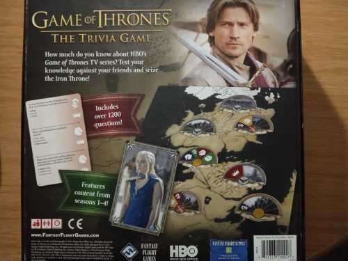 HBO Game of Thrones Trivia Board Game (Unpunched)