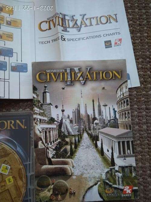 Sid Meier`s Civilization IV 4 with Book PC Game DVD