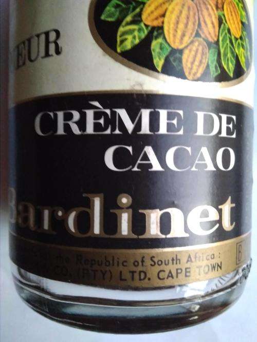 Vintage Crème de cacao Bardinet made in South Africa (700ml bottle)