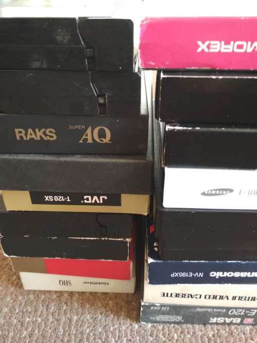 Vintage VHS Tapes for Recording (18 Tapes in Total)