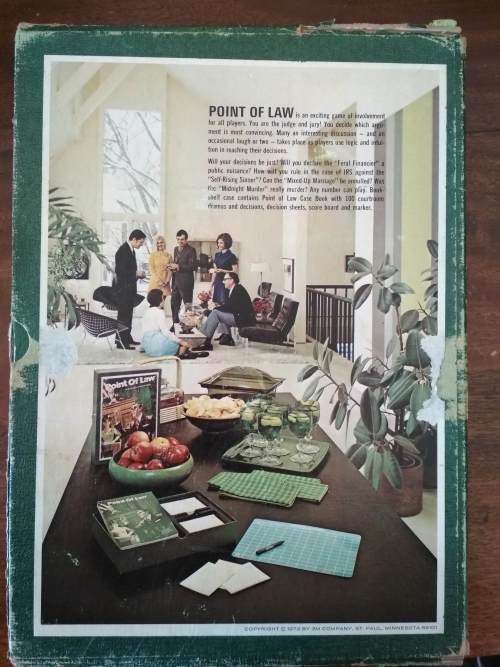 Point of Law - 1972 bookshelf board game - An Exciting Involvement Game