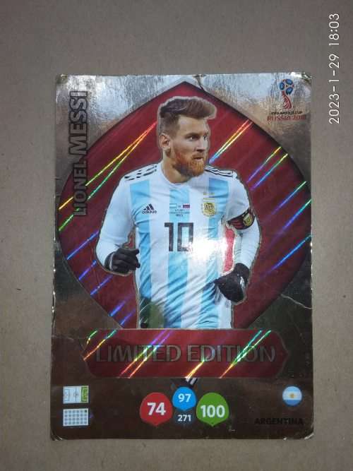 Lionel Messi Limited Edition Panini World Cup Russia 2018 Adrenalyn XL oversize card