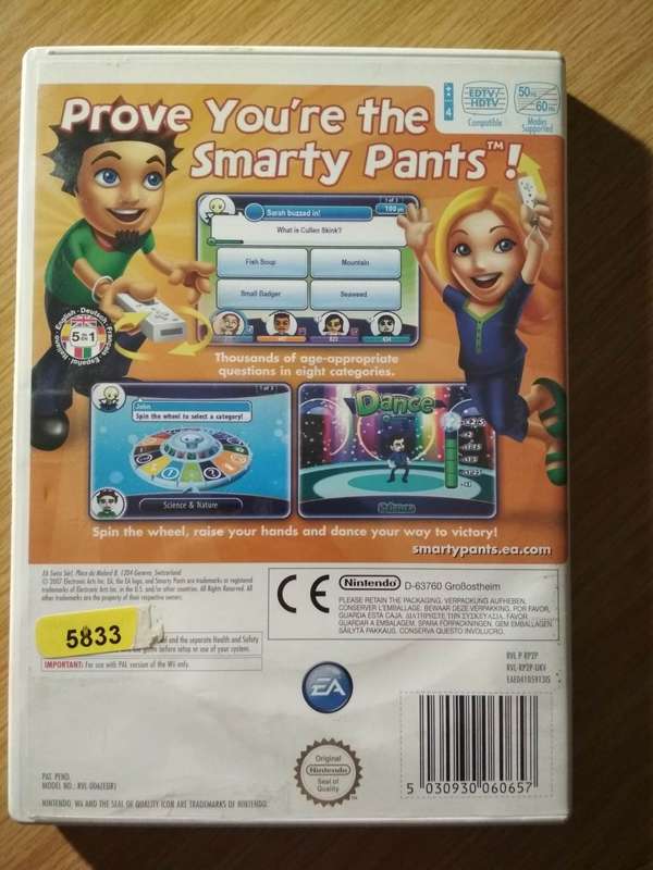 Nintendo Wii Game Smarty Pants